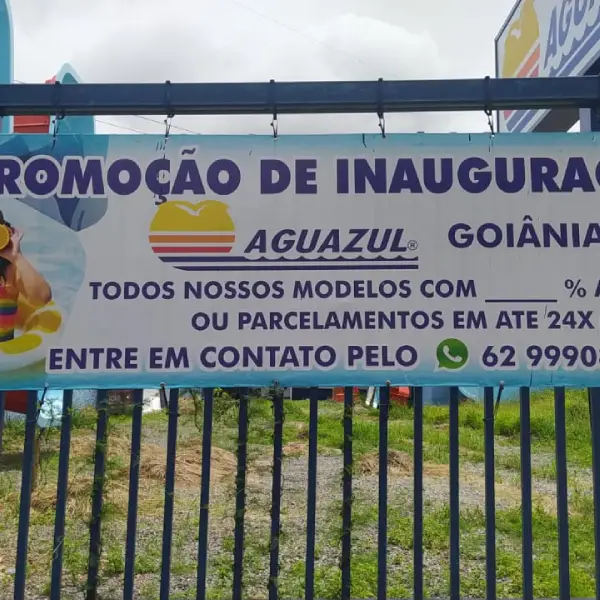 Banner promocional para ponto de venda em Goiânia da Flex Mídia CV