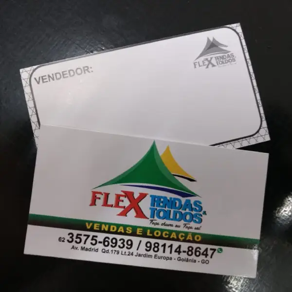 Cartões de visita personalizados em Goiânia da Flex Mídia CV