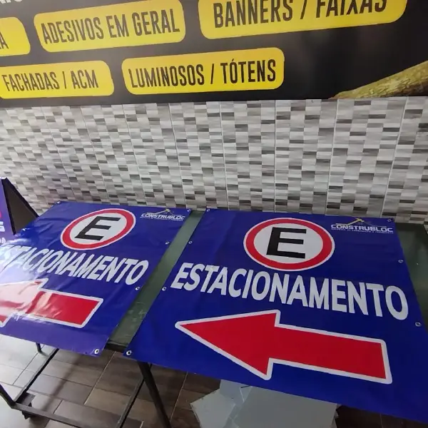 Placas de identificação em Goiânia da Flex Mídia CV