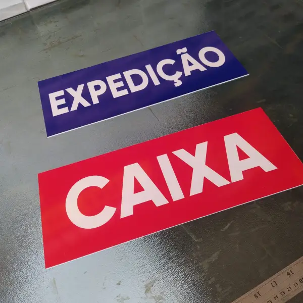 Placas de identificação em Goiânia da Flex Mídia CV