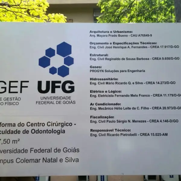 Placas para obras de construção civil em Goiânia da Flex Mídia CV