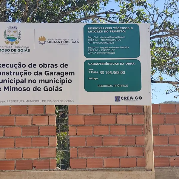 Placas para obras de construção civil em Goiânia da Flex Mídia CV