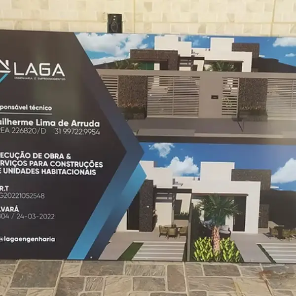 Placas para obras em Goiânia da Flex Mídia CV