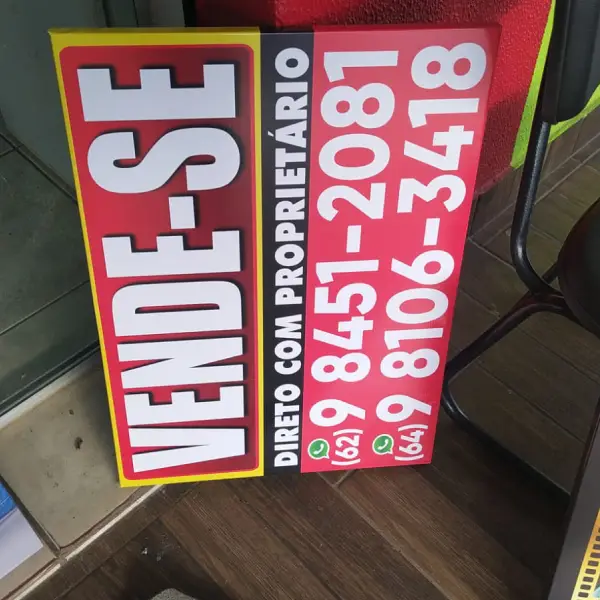 Placas de venda para imobiliária em Goiânia da Flex Mídia CV